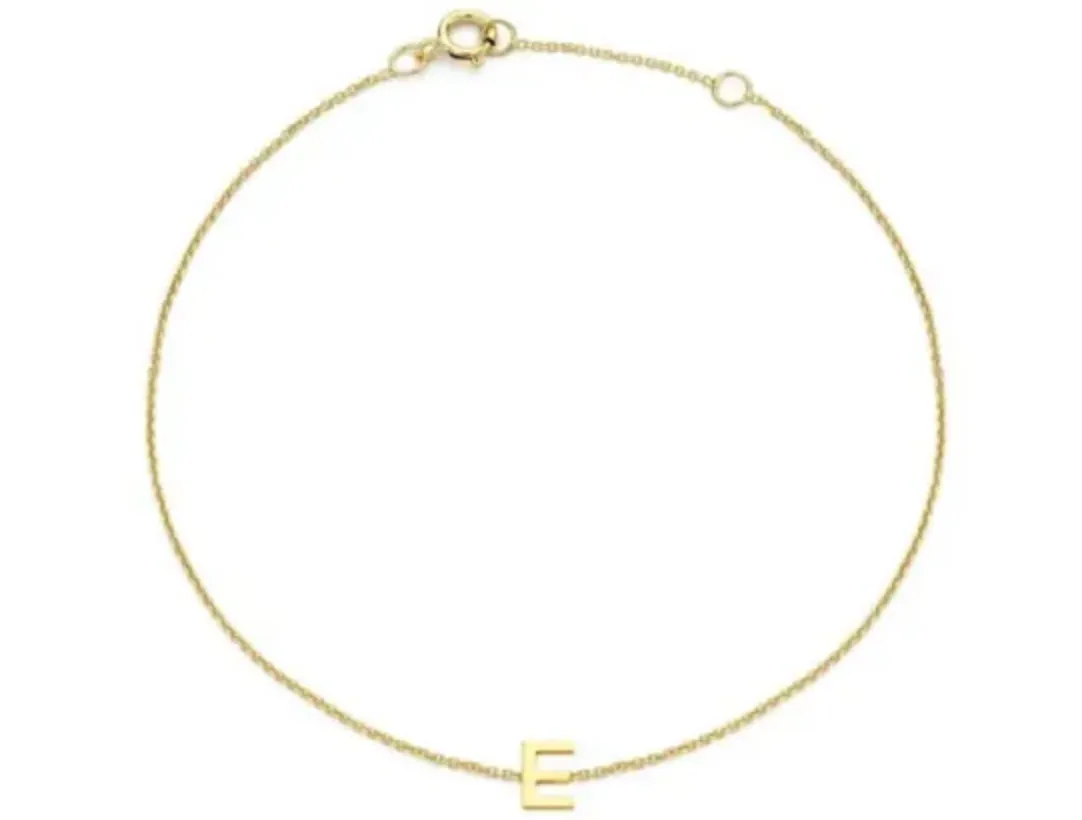 Forever Jewellery Petite Initial Letter 9ct Yellow Gold Bracelets