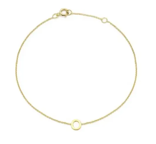 Forever Jewellery Petite Initial Letter 9ct Yellow Gold Bracelets