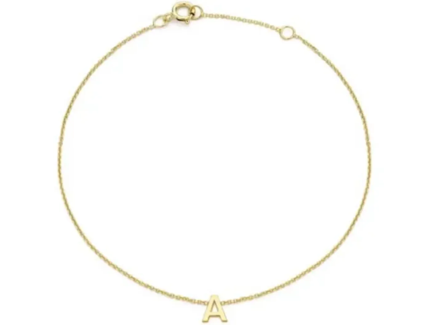 Forever Jewellery Petite Initial Letter 9ct Yellow Gold Bracelets