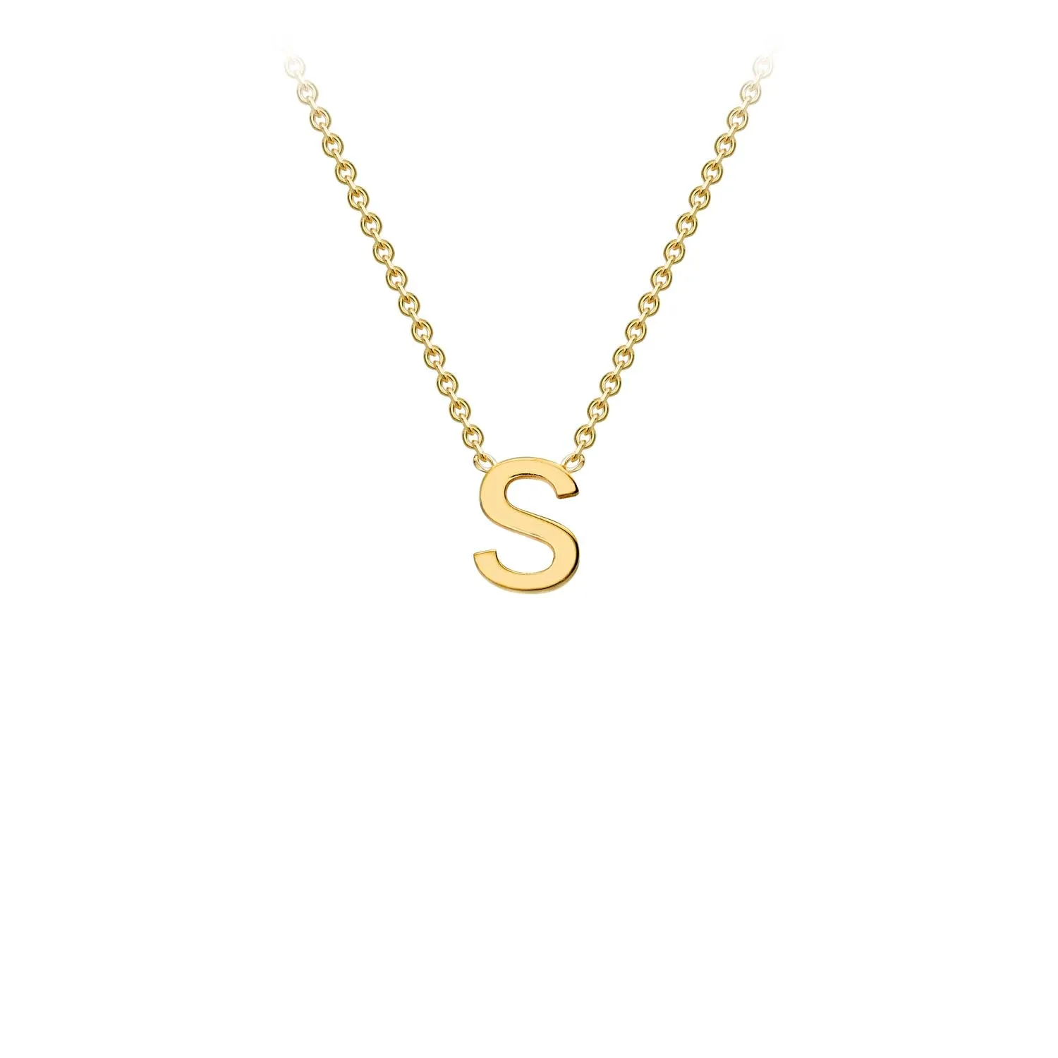 Forever Jewellery Petite Initial Letter 9ct Yellow Gold Necklaces