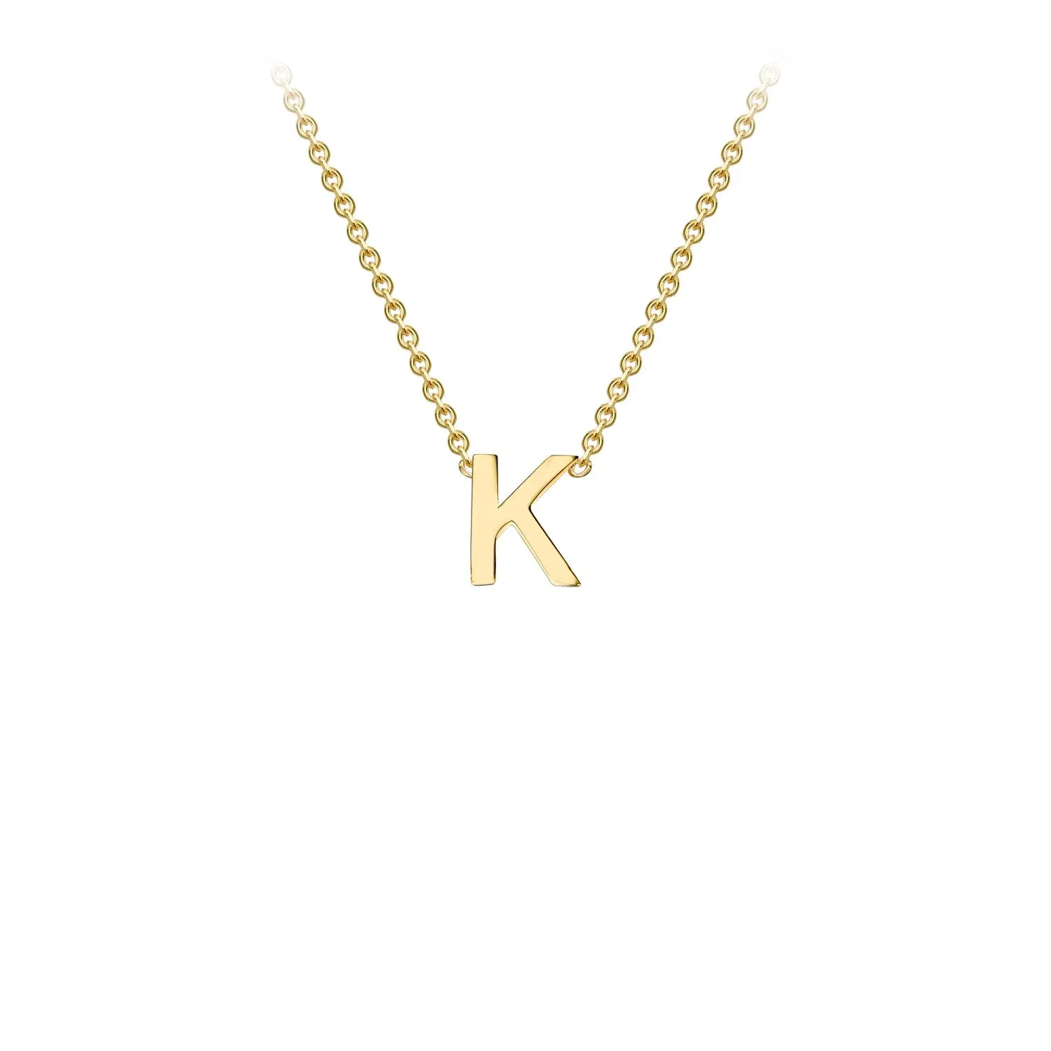Forever Jewellery Petite Initial Letter 9ct Yellow Gold Necklaces