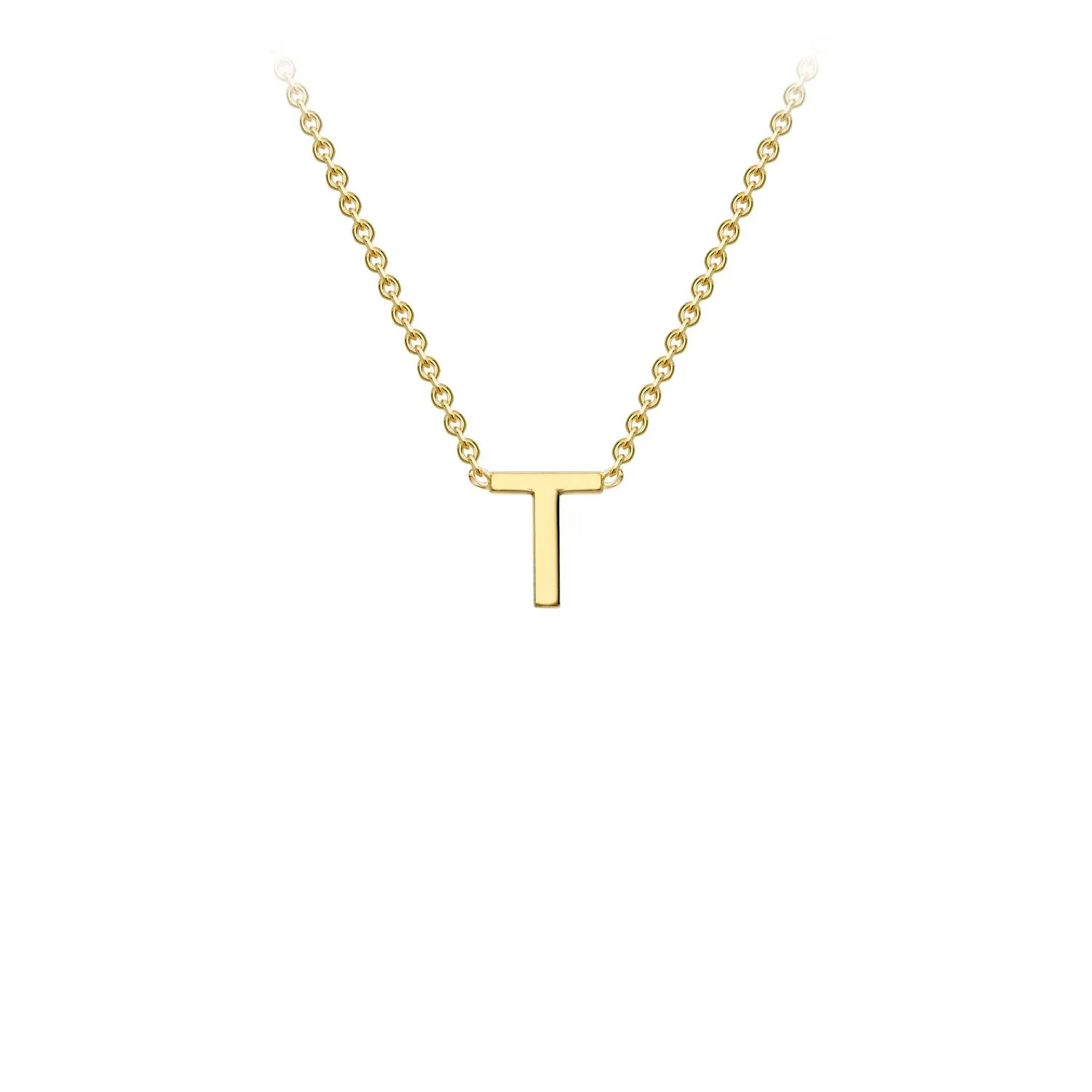 Forever Jewellery Petite Initial Letter 9ct Yellow Gold Necklaces