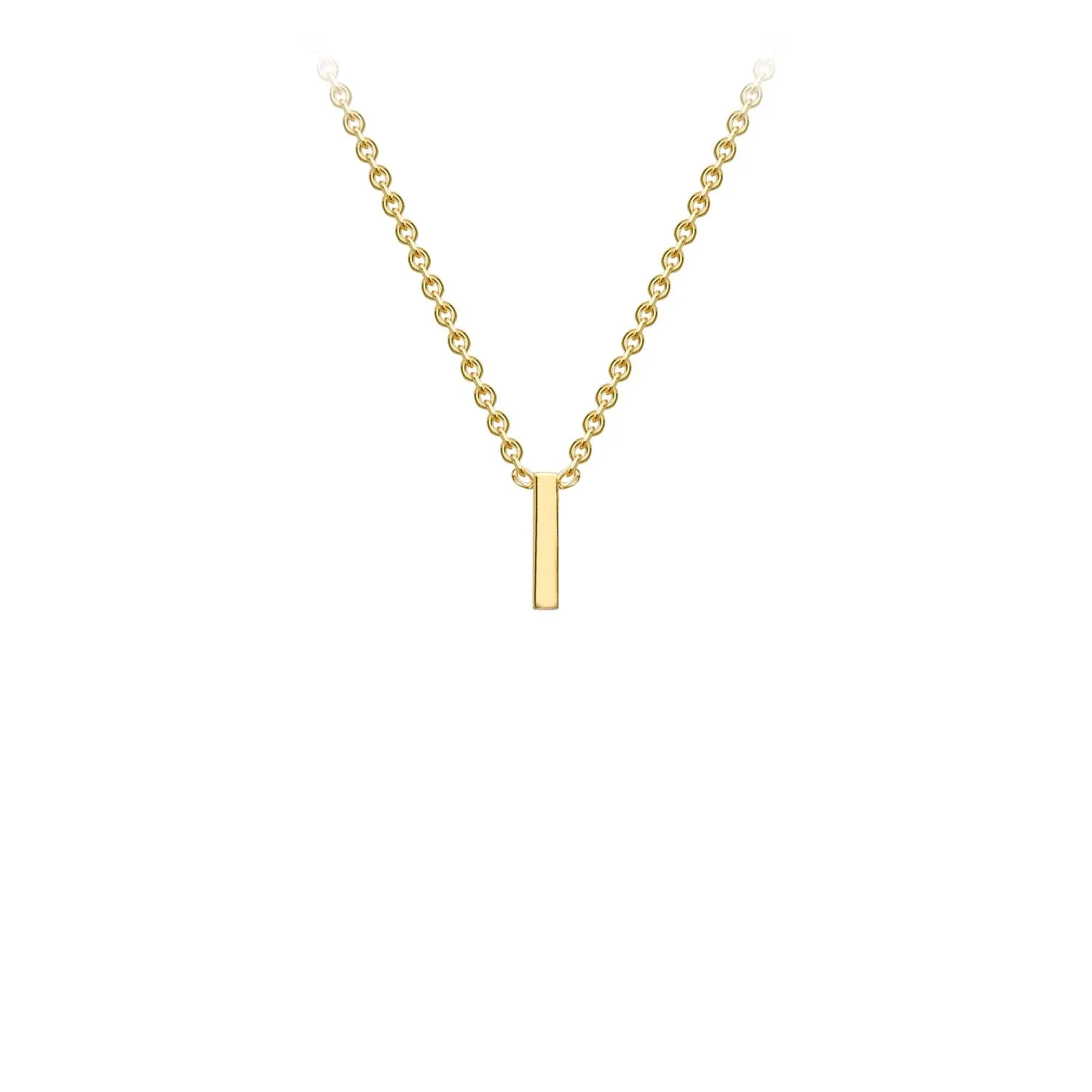 Forever Jewellery Petite Initial Letter 9ct Yellow Gold Necklaces