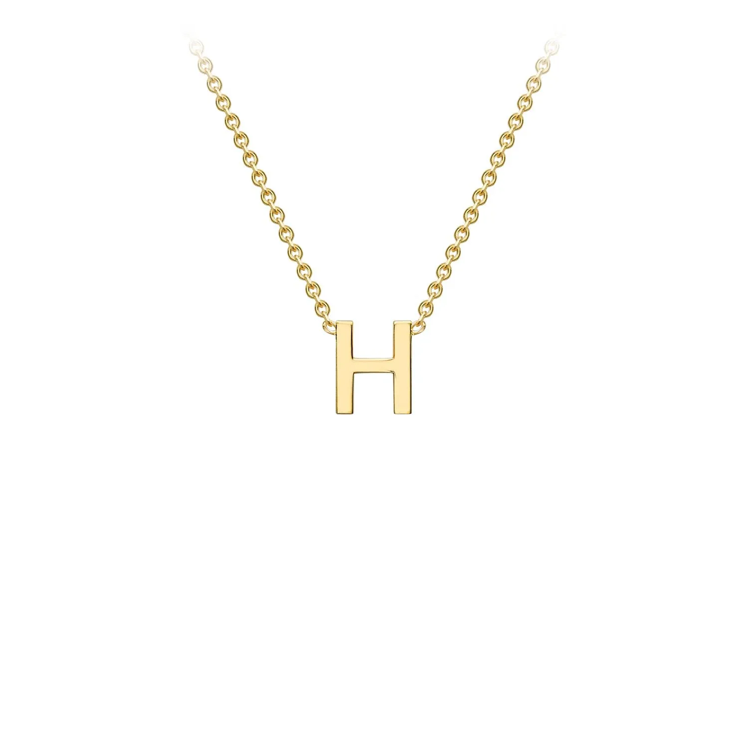 Forever Jewellery Petite Initial Letter 9ct Yellow Gold Necklaces