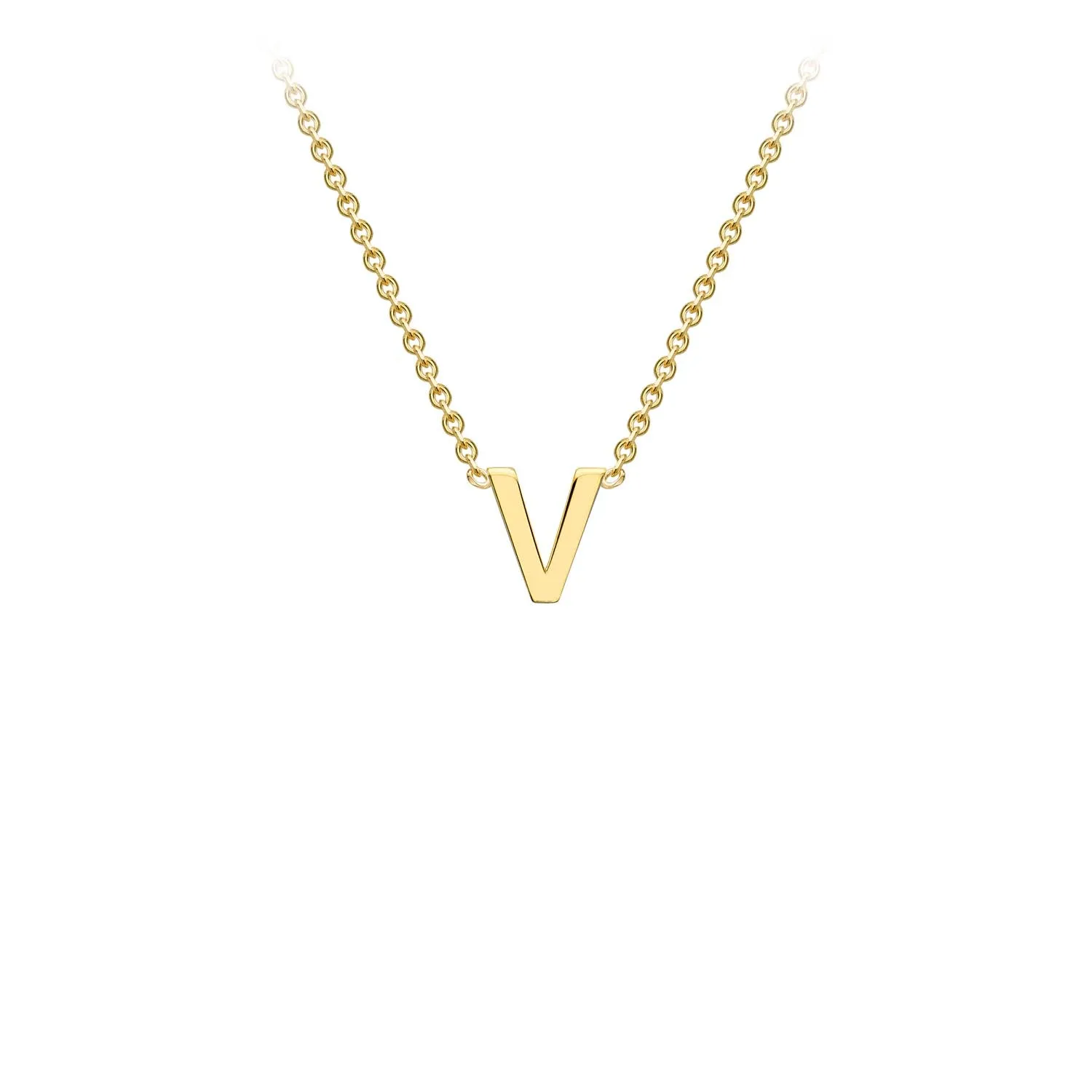 Forever Jewellery Petite Initial Letter 9ct Yellow Gold Necklaces