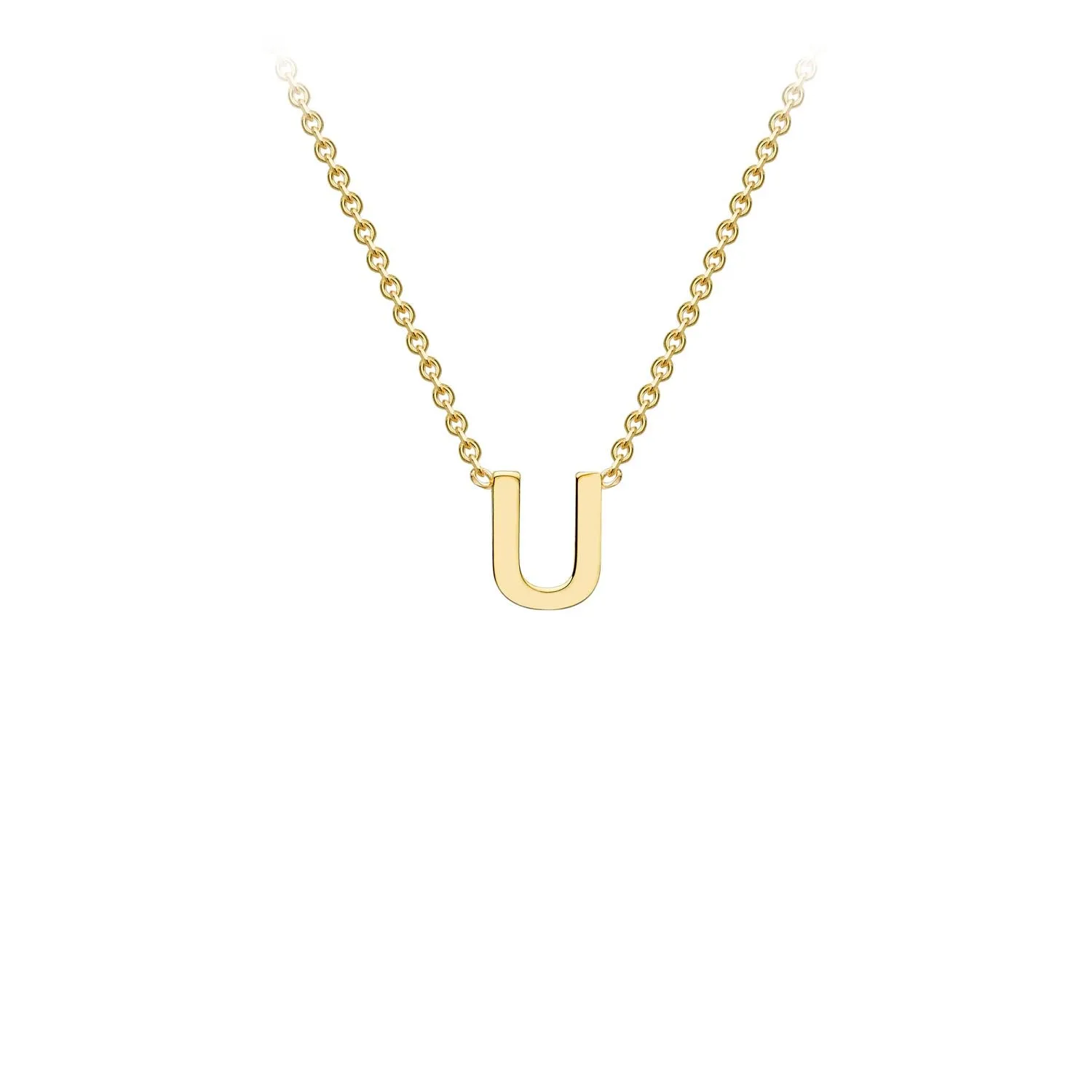 Forever Jewellery Petite Initial Letter 9ct Yellow Gold Necklaces