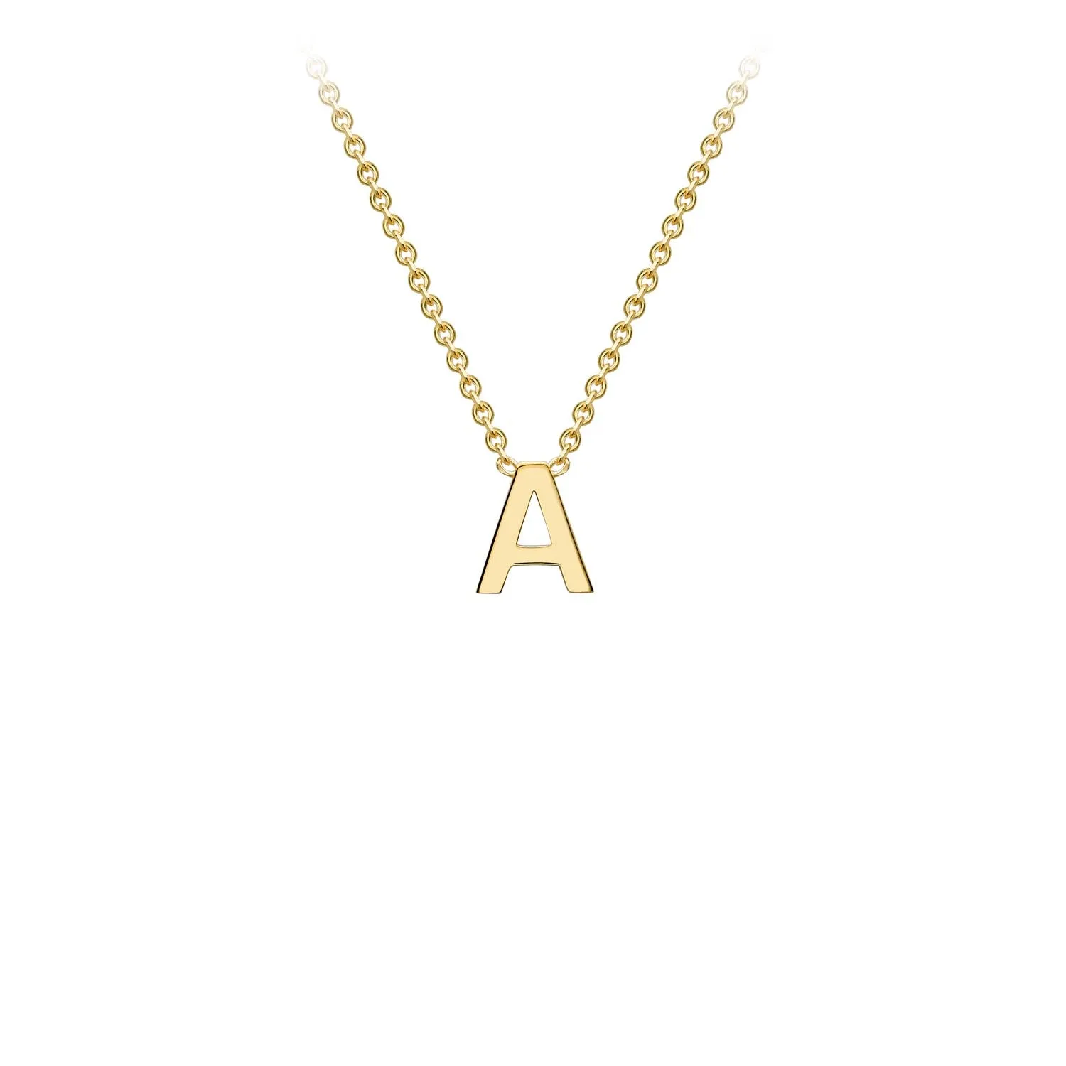 Forever Jewellery Petite Initial Letter 9ct Yellow Gold Necklaces