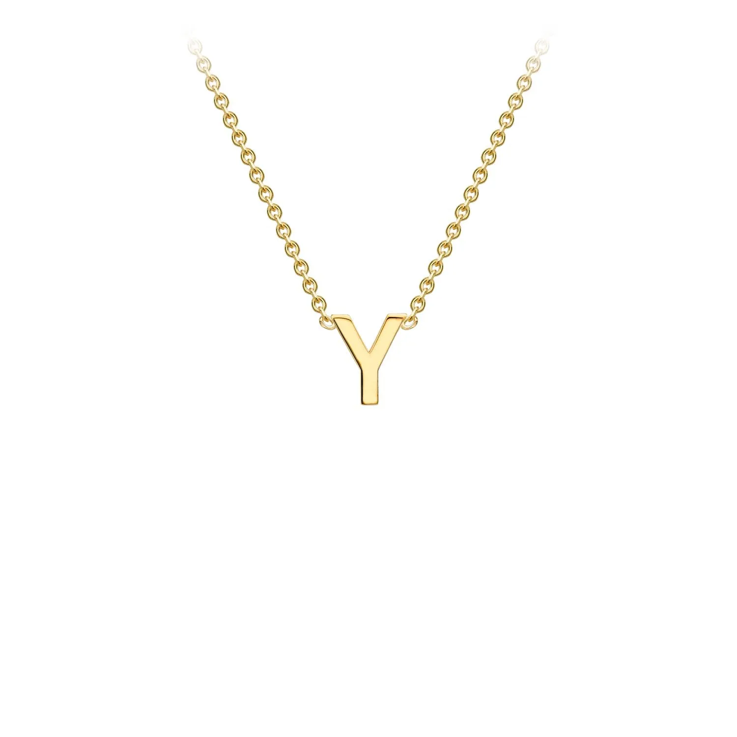 Forever Jewellery Petite Initial Letter 9ct Yellow Gold Necklaces