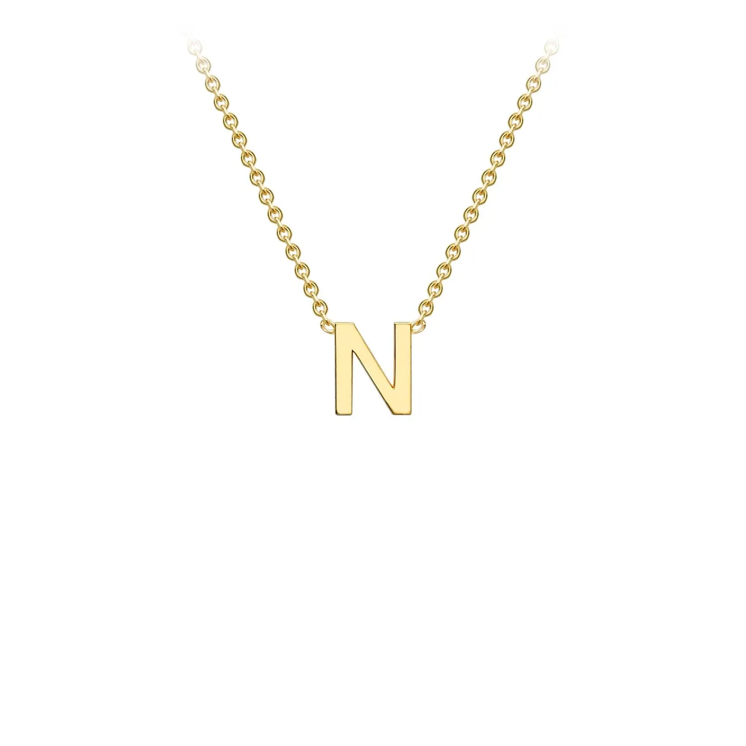 Forever Jewellery Petite Initial Letter 9ct Yellow Gold Necklaces
