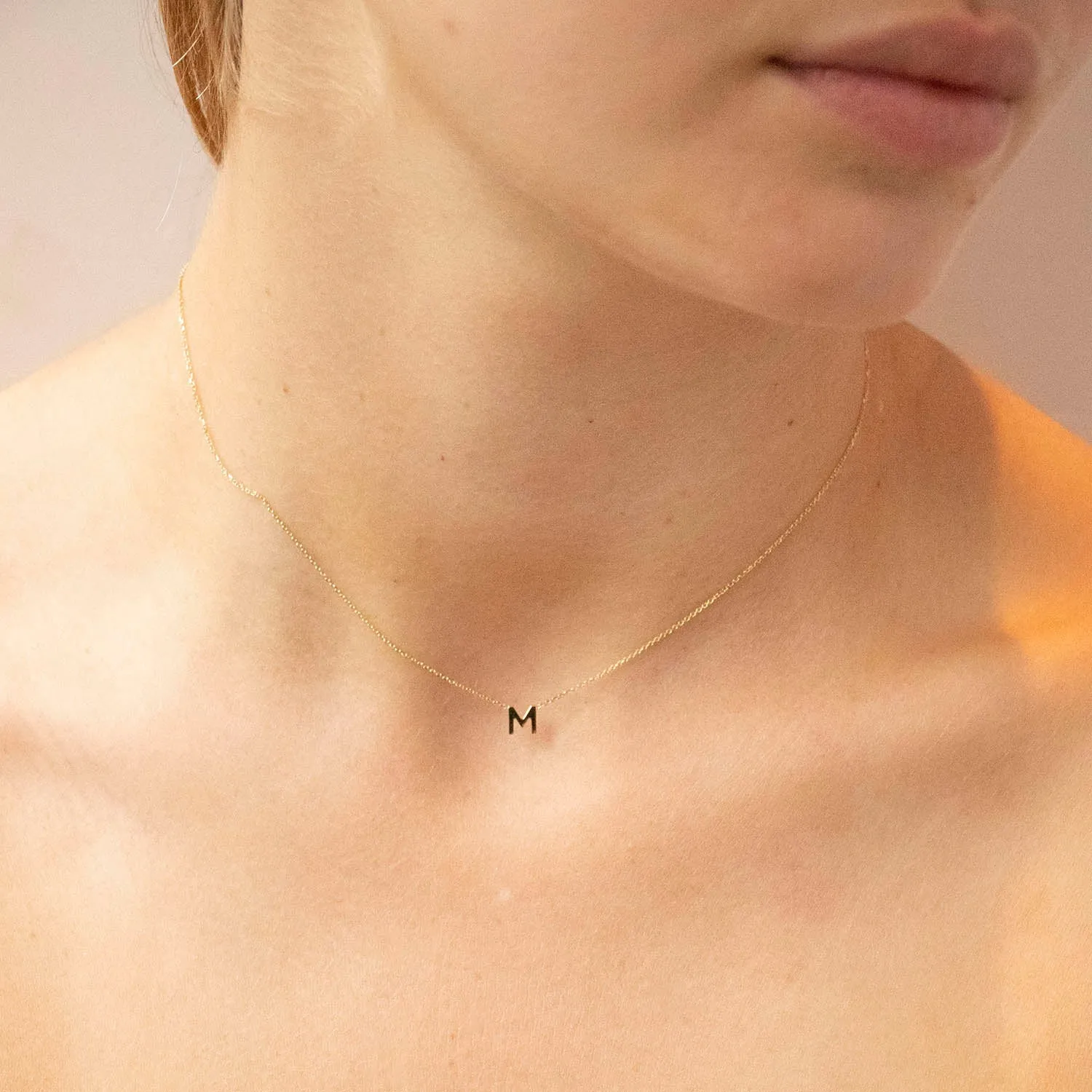 Forever Jewellery Petite Initial Letter 9ct Yellow Gold Necklaces