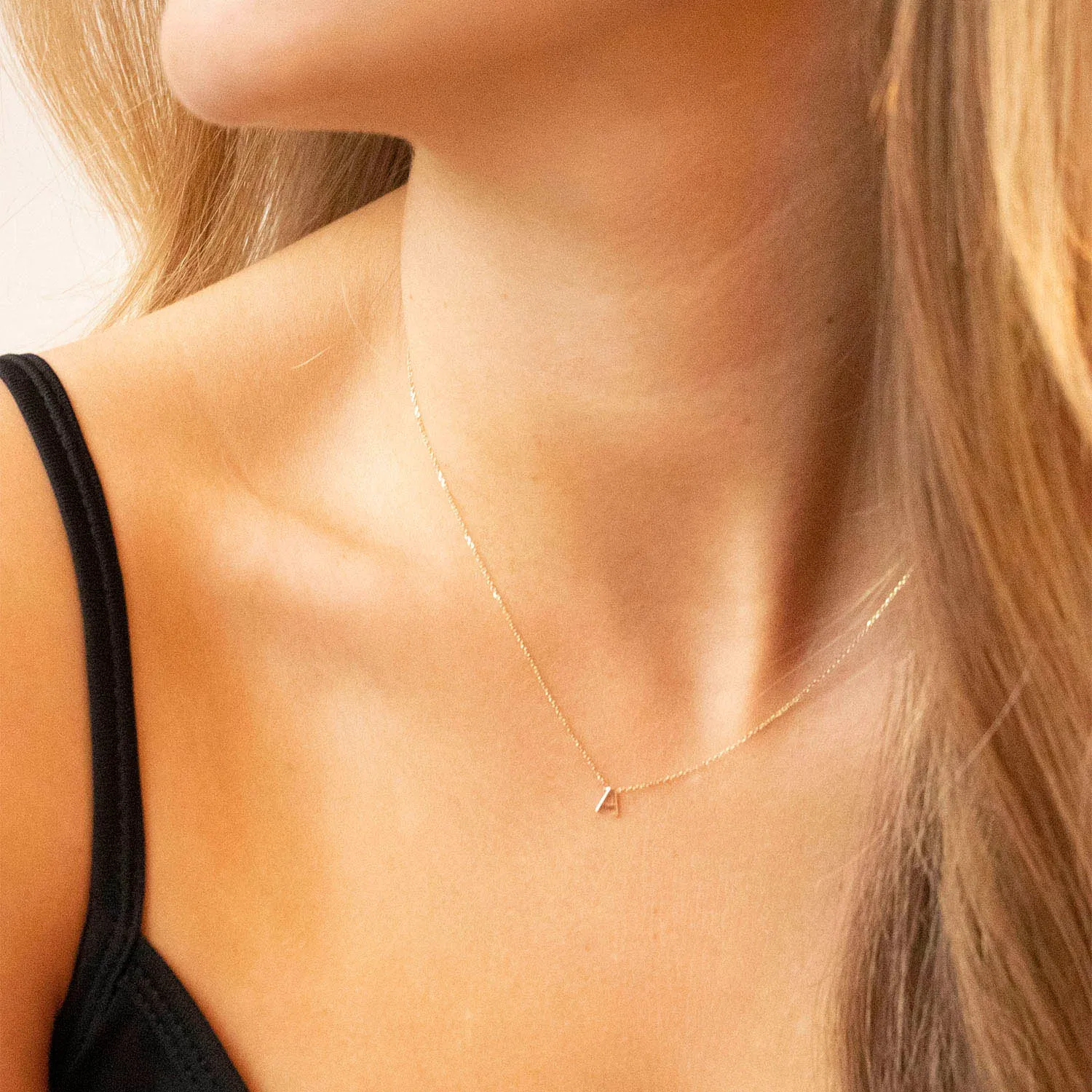 Forever Jewellery Petite Initial Letter 9ct Yellow Gold Necklaces