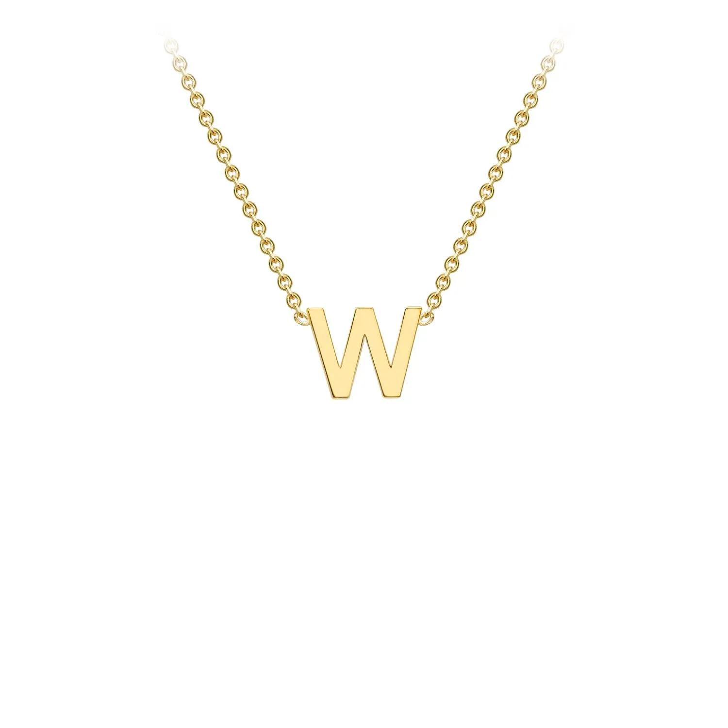 Forever Jewellery Petite Initial Letter 9ct Yellow Gold Necklaces