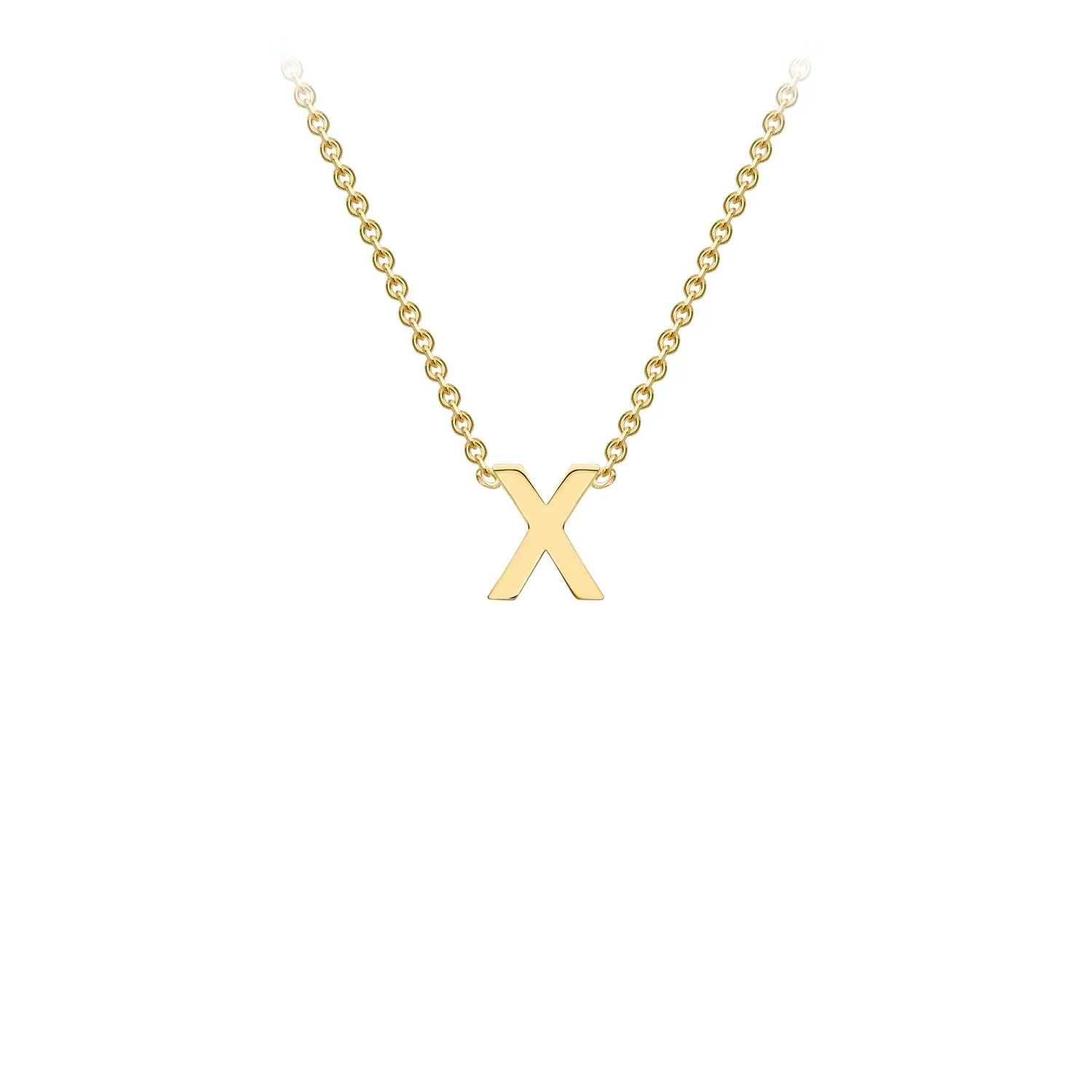 Forever Jewellery Petite Initial Letter 9ct Yellow Gold Necklaces