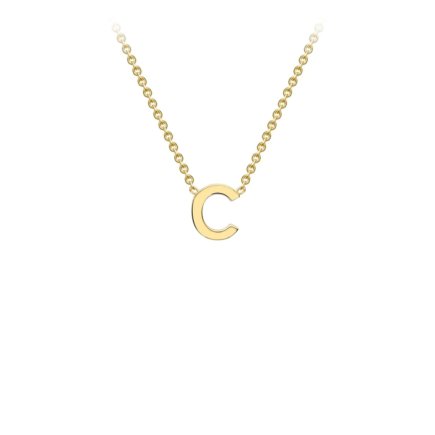 Forever Jewellery Petite Initial Letter 9ct Yellow Gold Necklaces