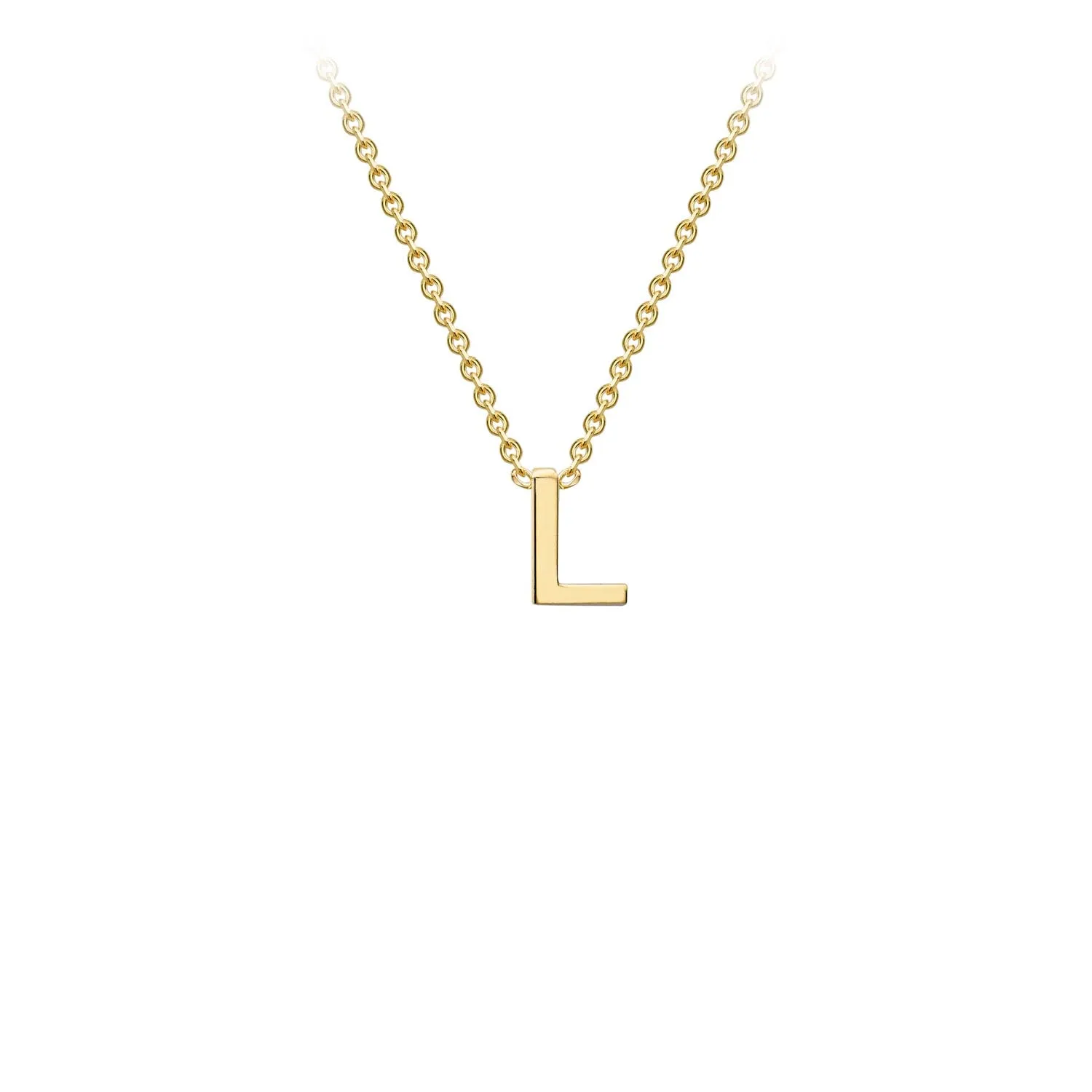 Forever Jewellery Petite Initial Letter 9ct Yellow Gold Necklaces