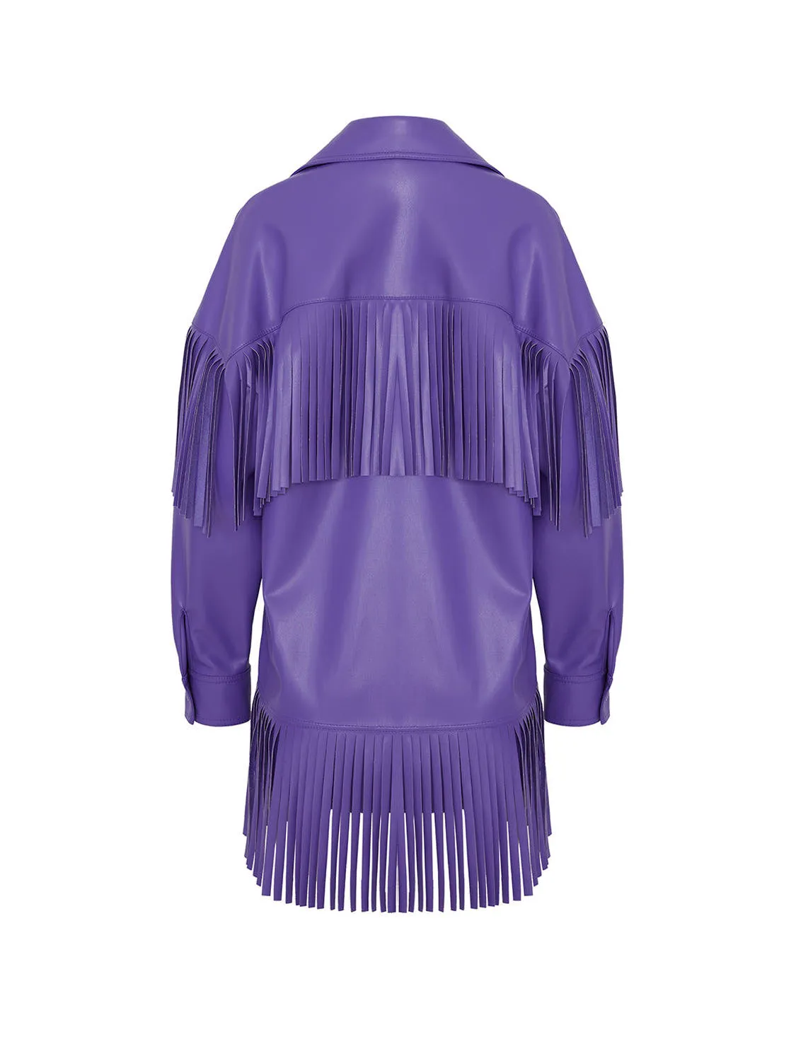 Fringe Faux Suede Jacket