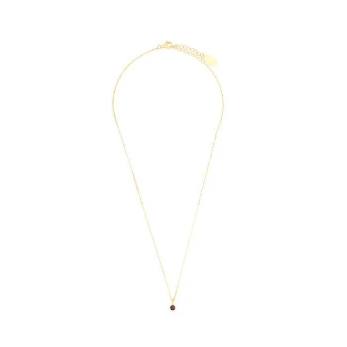 Georgini Jewellery Diamonds by Georgini - Natural Amethyst and Diamond February Pendant Gold