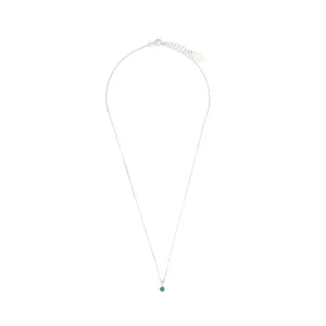 Georgini Jewellery Diamonds by Georgini - Natural Green Agate and Diamond May Pendant Silver