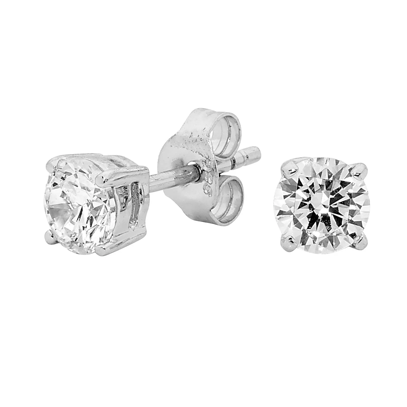 Georgini Jewellery Georgini 5mm Clear Round Stud Silver