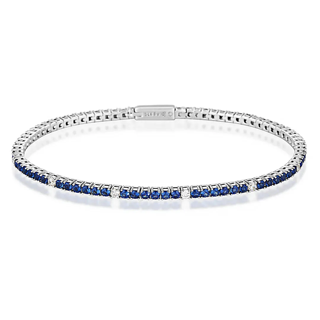 Georgini Jewellery Georgini - Milestone Blue Cubic Zirconia Tennis Bracelet