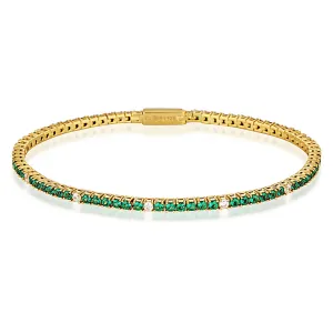 Georgini Jewellery Georgini - Milestone Green Cubic Zirconia Tennis Bracelet
