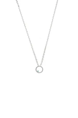 Georgini Jewellery Georgini - Opal Glow Blue Created Opal Circle Pendant Silver