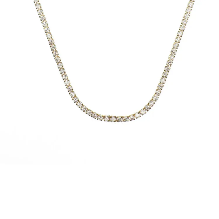 Georgini Jewellery Georgini - Sydney Soiree 2mm Tennis Necklace 42cm Gold