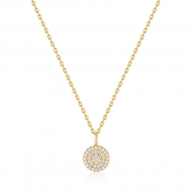 Gold Glam Disc Pendant Necklace N037-03G Ania Haie Jewellery