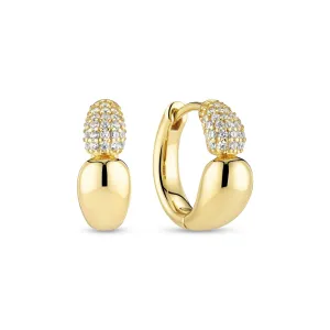 Gold Plated Goccia Creolo Piccolo Earrings SJ-E2582-CZ-YG Sif Jakobs Jewellery