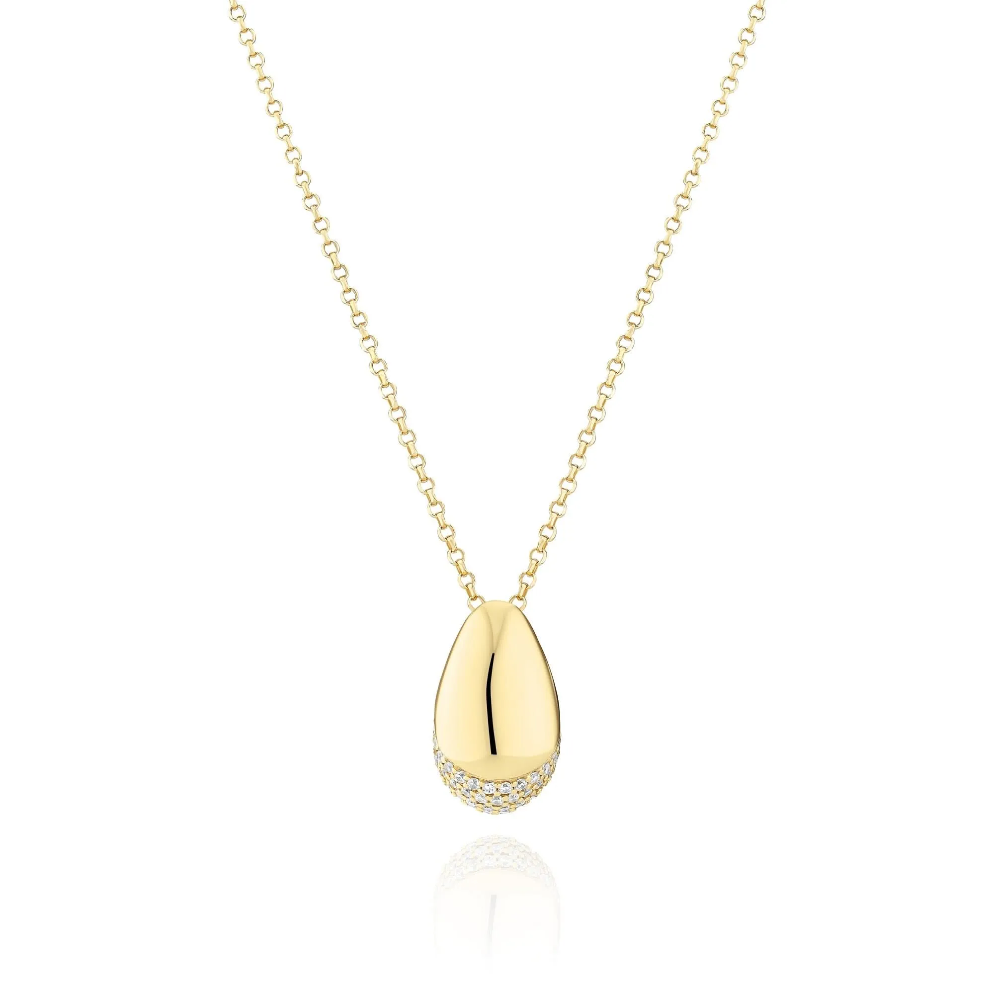 Gold Plated Goccia Necklace SJ-N2479-CZ-YG Sif Jakobs Jewellery