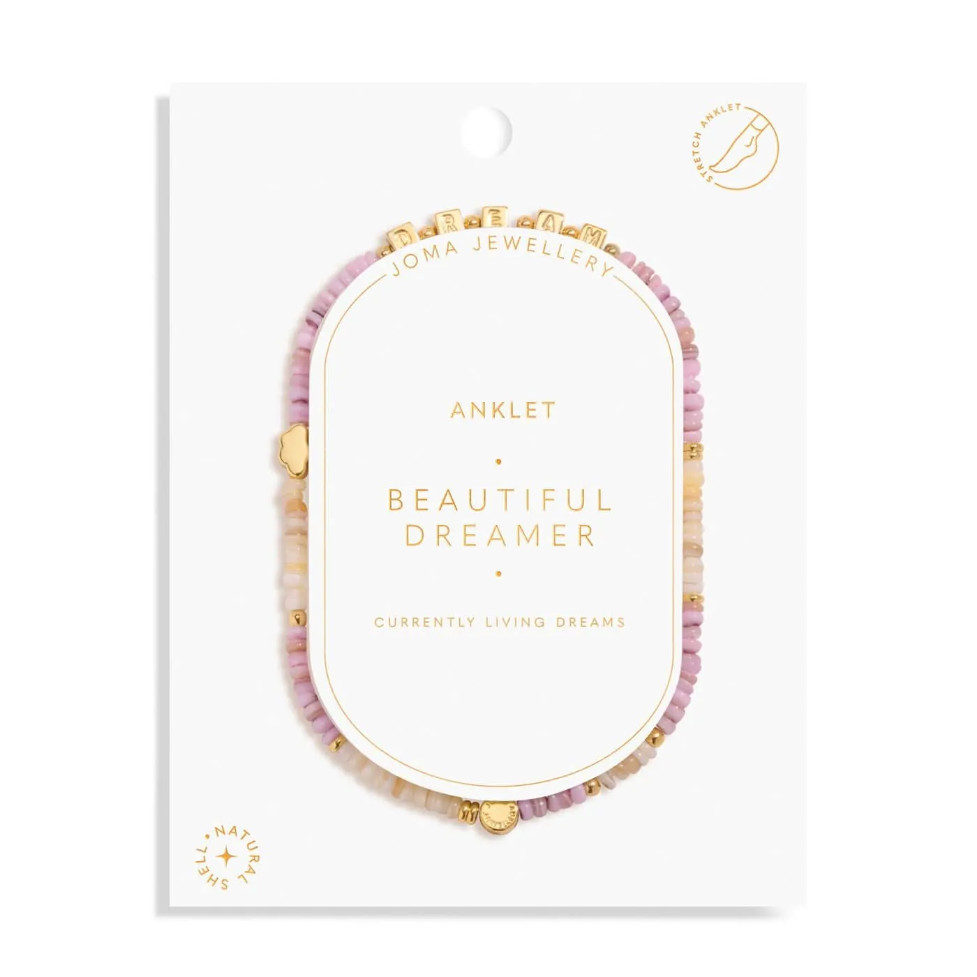 Happy Little Moments Beautiful Dreamer Gold Plated Anklet 8239 Joma Jewellery