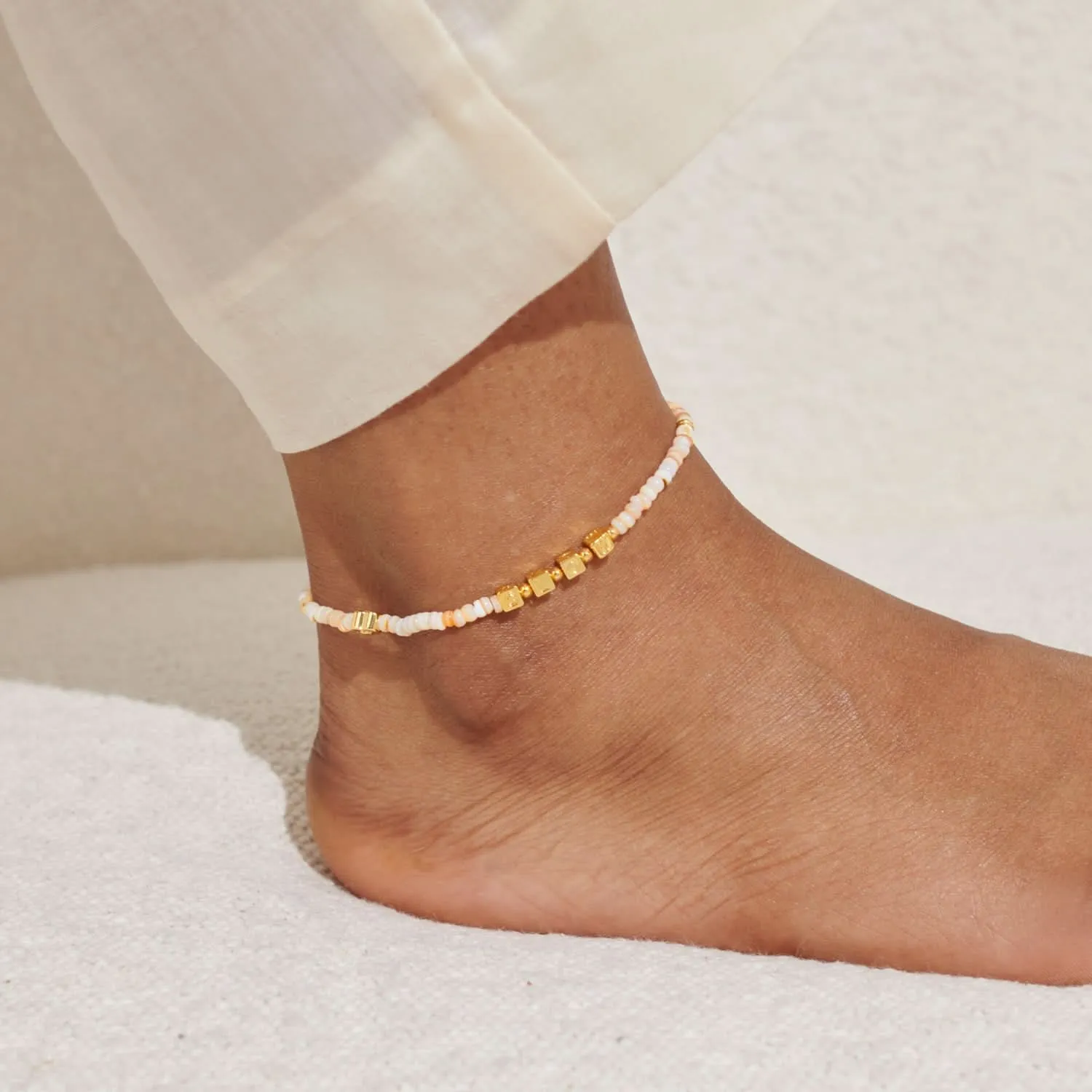 Happy Little Moments Let Your Soul Glow Gold Plated Anklet 8240 Joma Jewellery