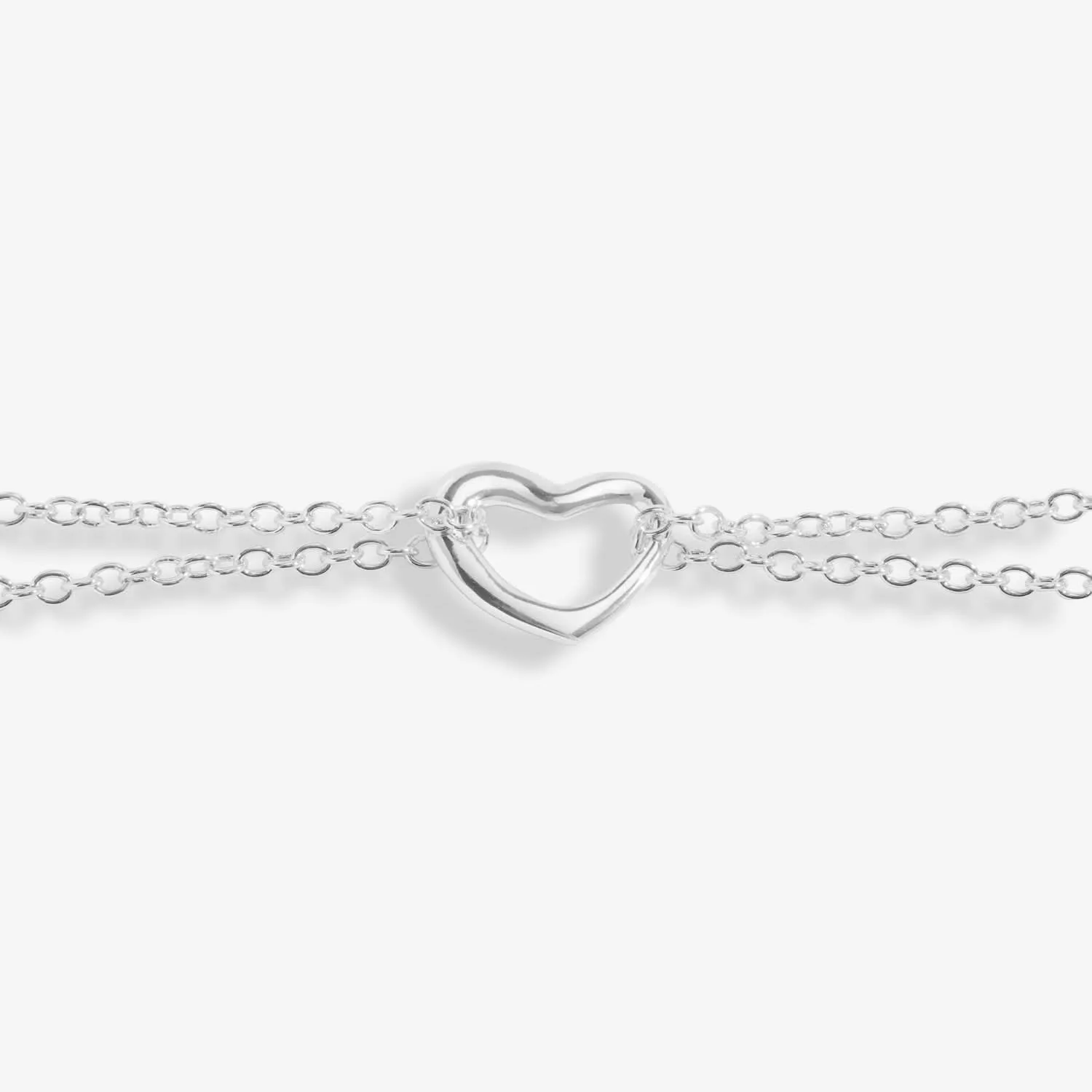 Heart Silver Plated Anklet 8535 Joma Jewellery