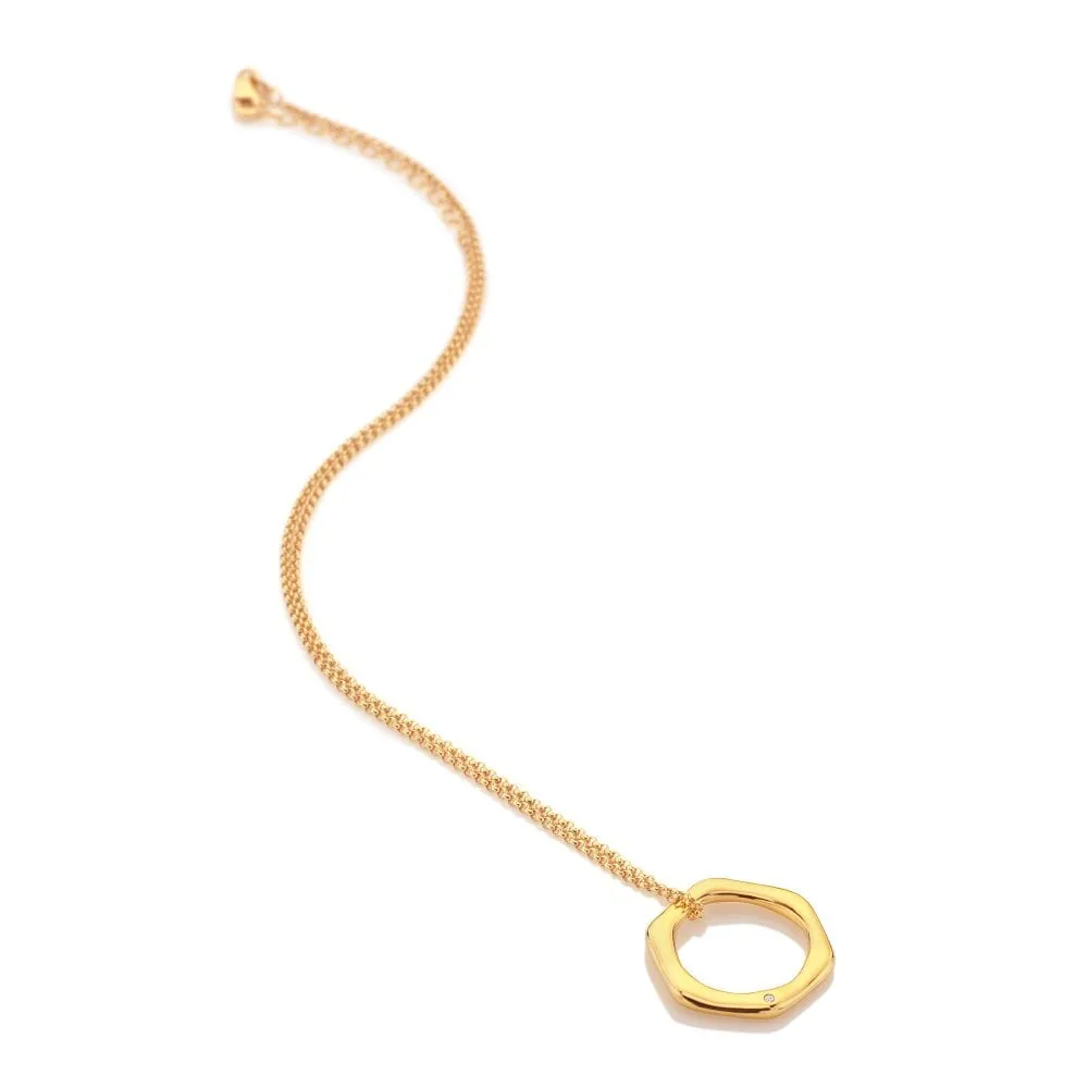 Hot Diamonds Jewellery Hot Diamonds x Jac Jossa Fluid Gold Plated Sterling Silver Pendant