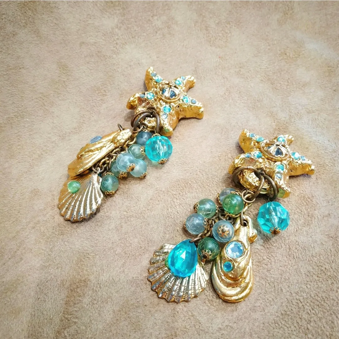Jacky De G Pairs Ocean Paris Sealife chandelier earrings