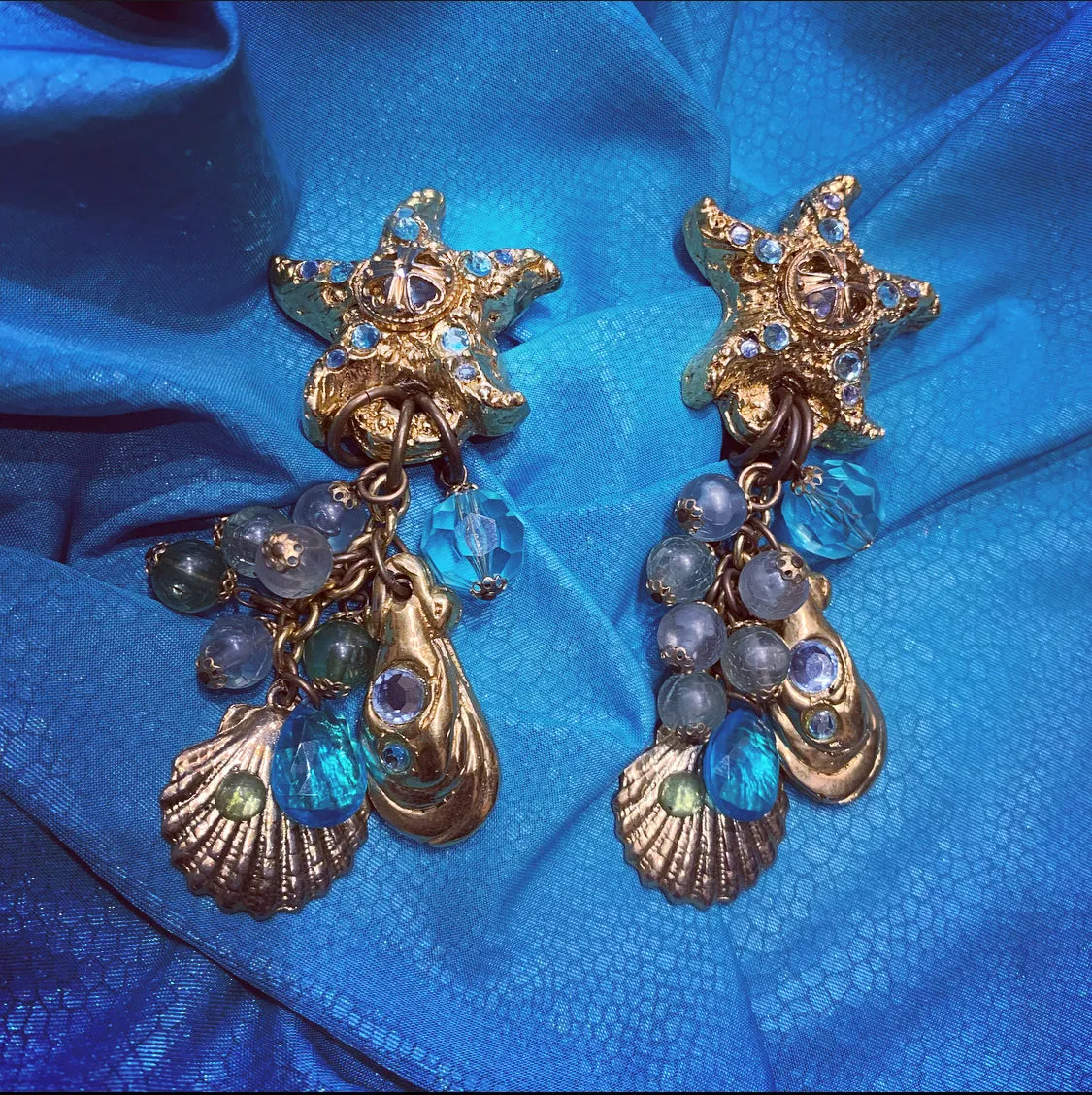 Jacky De G Pairs Ocean Paris Sealife chandelier earrings