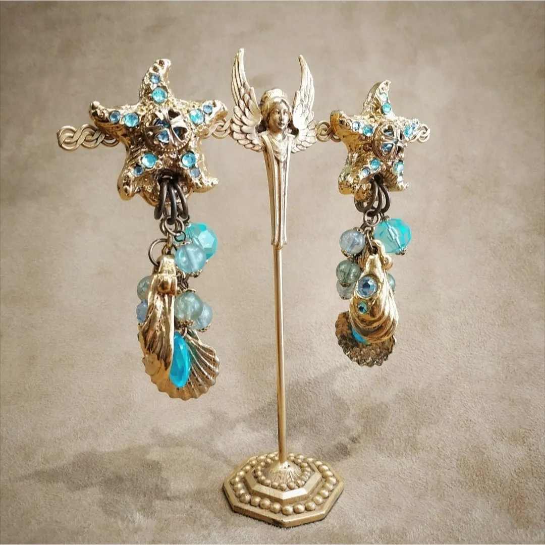 Jacky De G Pairs Ocean Paris Sealife chandelier earrings