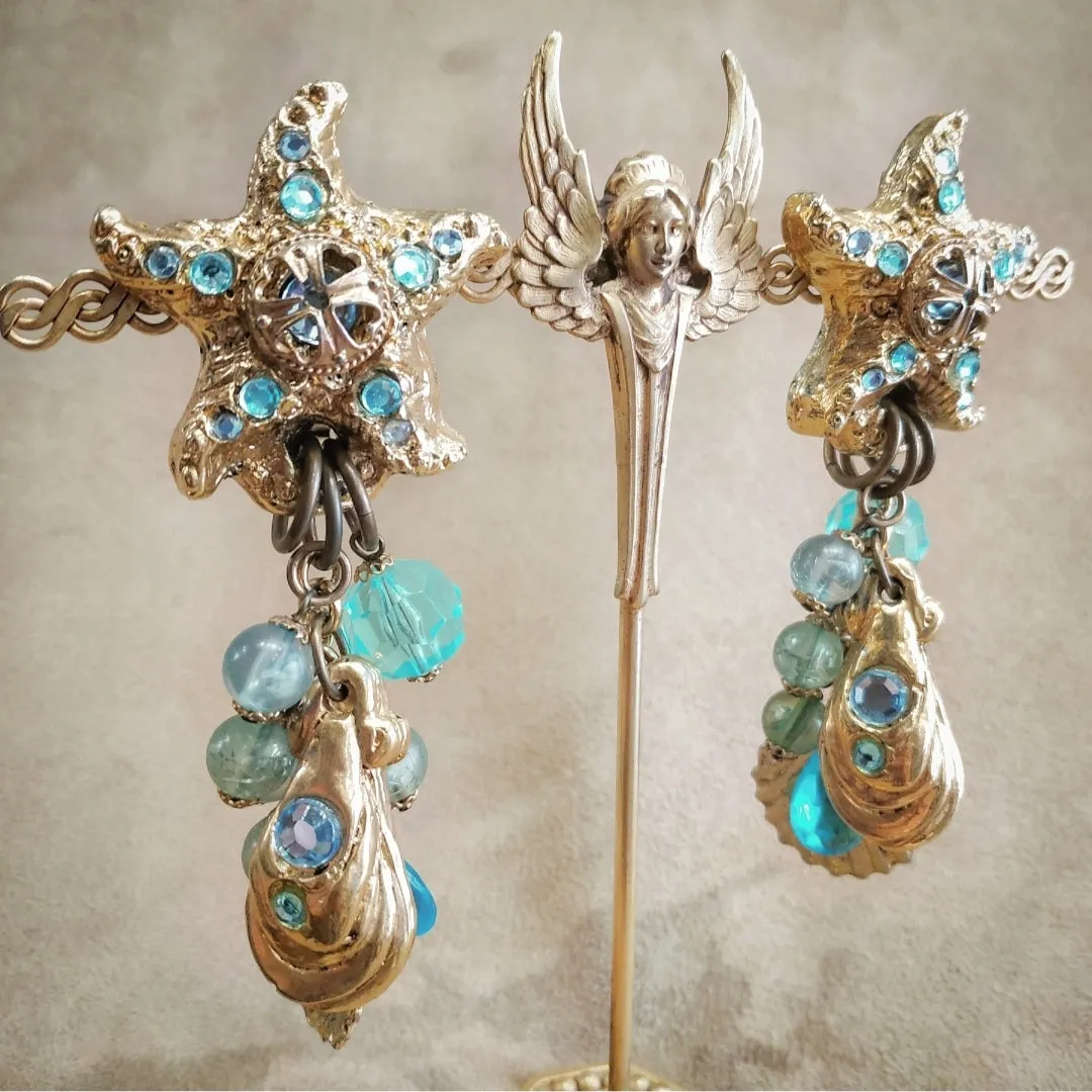 Jacky De G Pairs Ocean Paris Sealife chandelier earrings