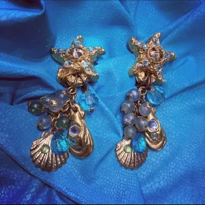Jacky De G Pairs Ocean Paris Sealife chandelier earrings