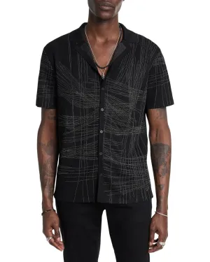 John Varvatos Simon Unraveling Jacquard Shirt