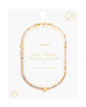Joma Jewelry Happy Little Moments Let Your Soul Glow Anklet in Gold Plating