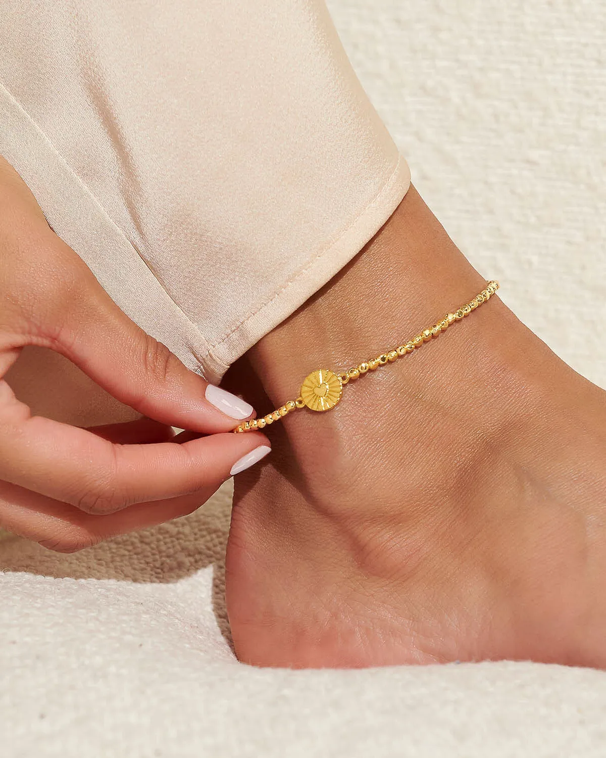Joma Jewelry Heart Anklet in Gold