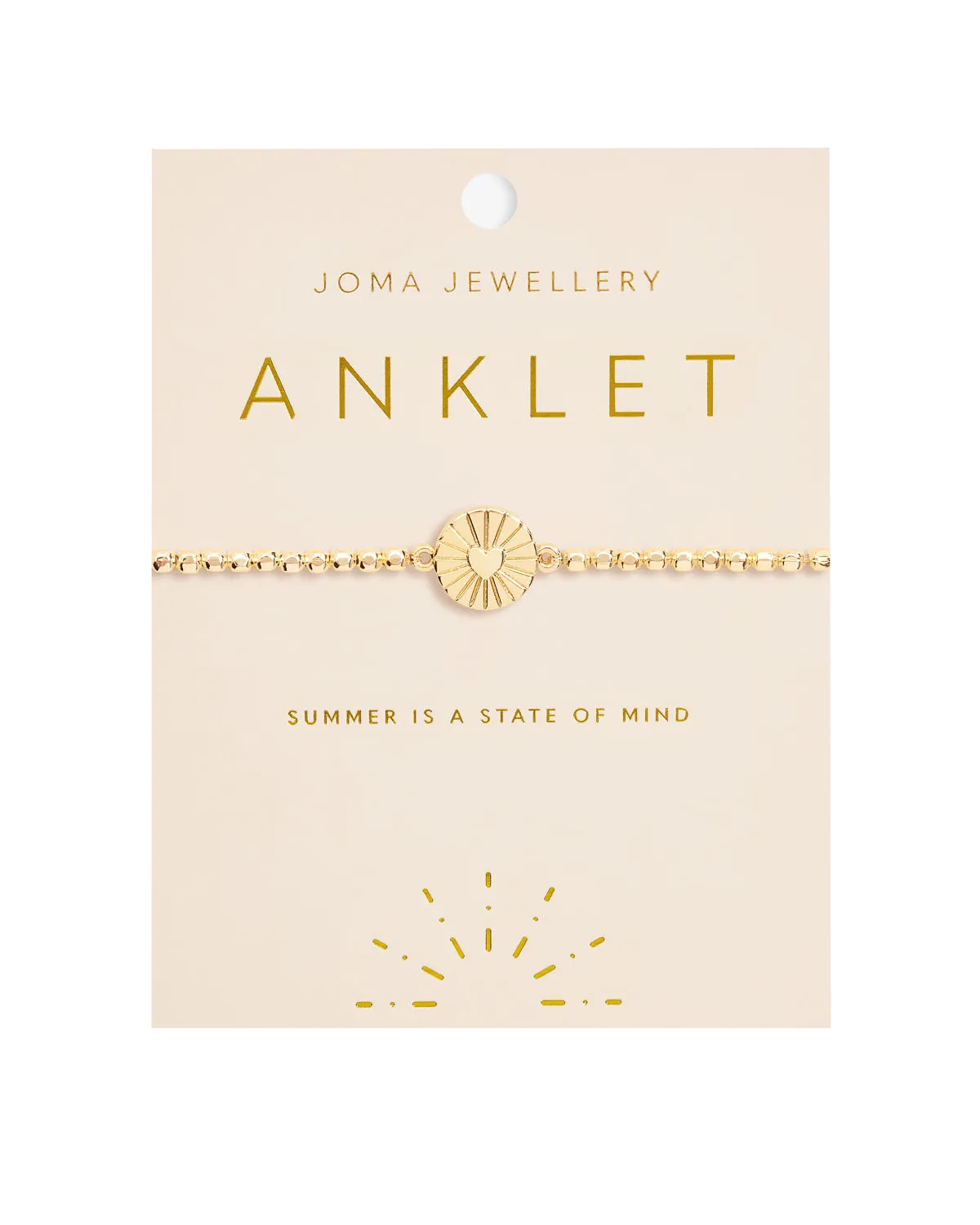 Joma Jewelry Heart Anklet in Gold
