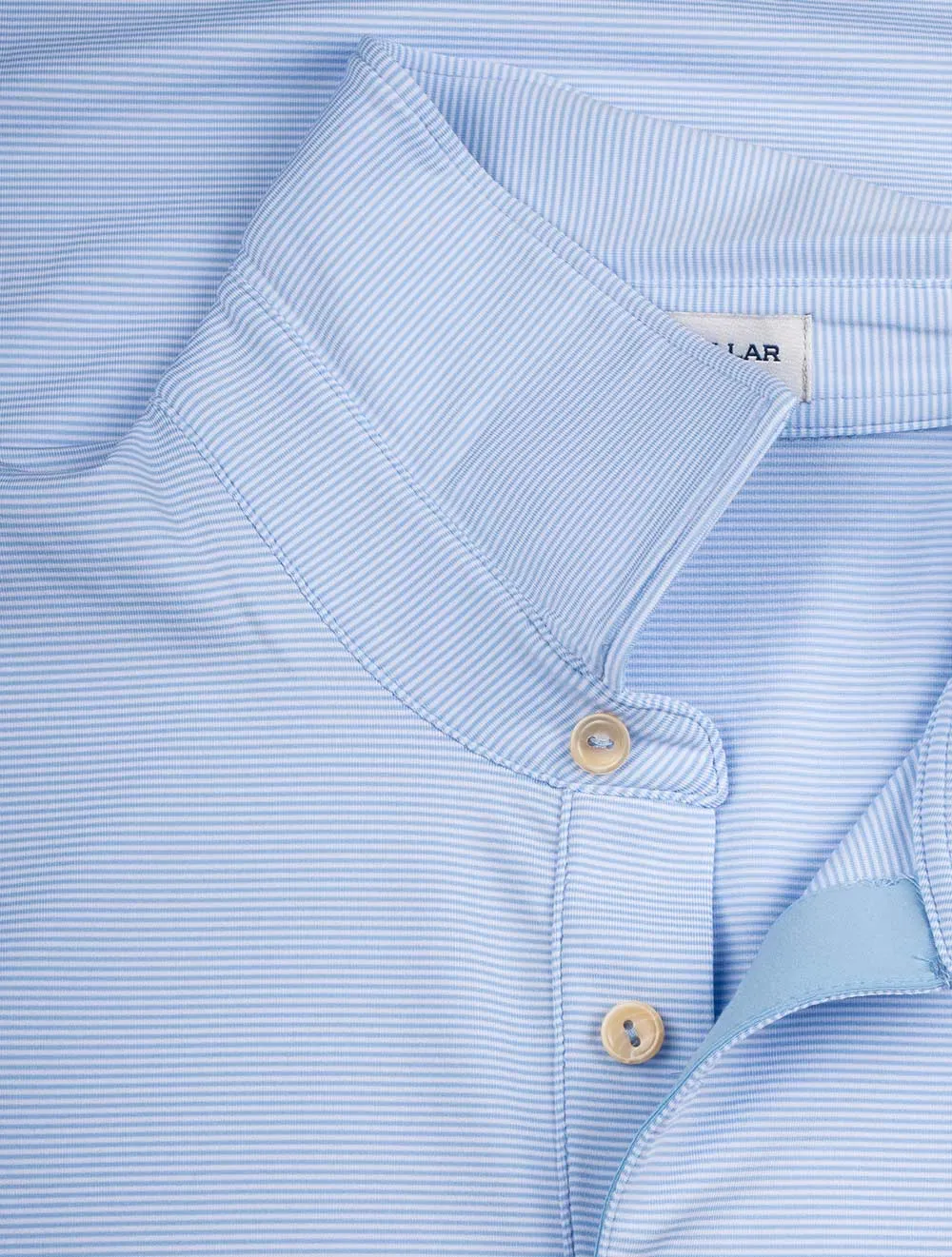 Jubilee Stripe Performance Polo Blue