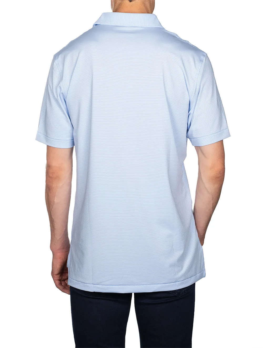 Jubilee Stripe Performance Polo Blue