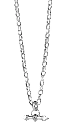 Karen Walker Jewellery Karen Walker Arrow Fob Necklace Silver-60cm