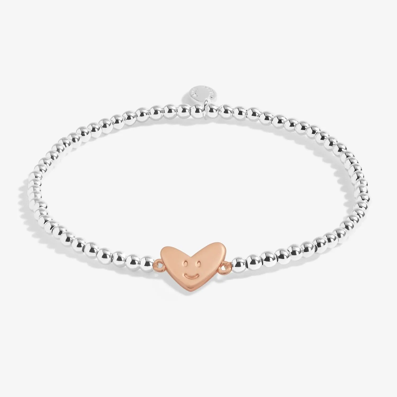 Kids A Little Smile Silver Rose Gold Plated Bracelet C765 Joma Jewellery