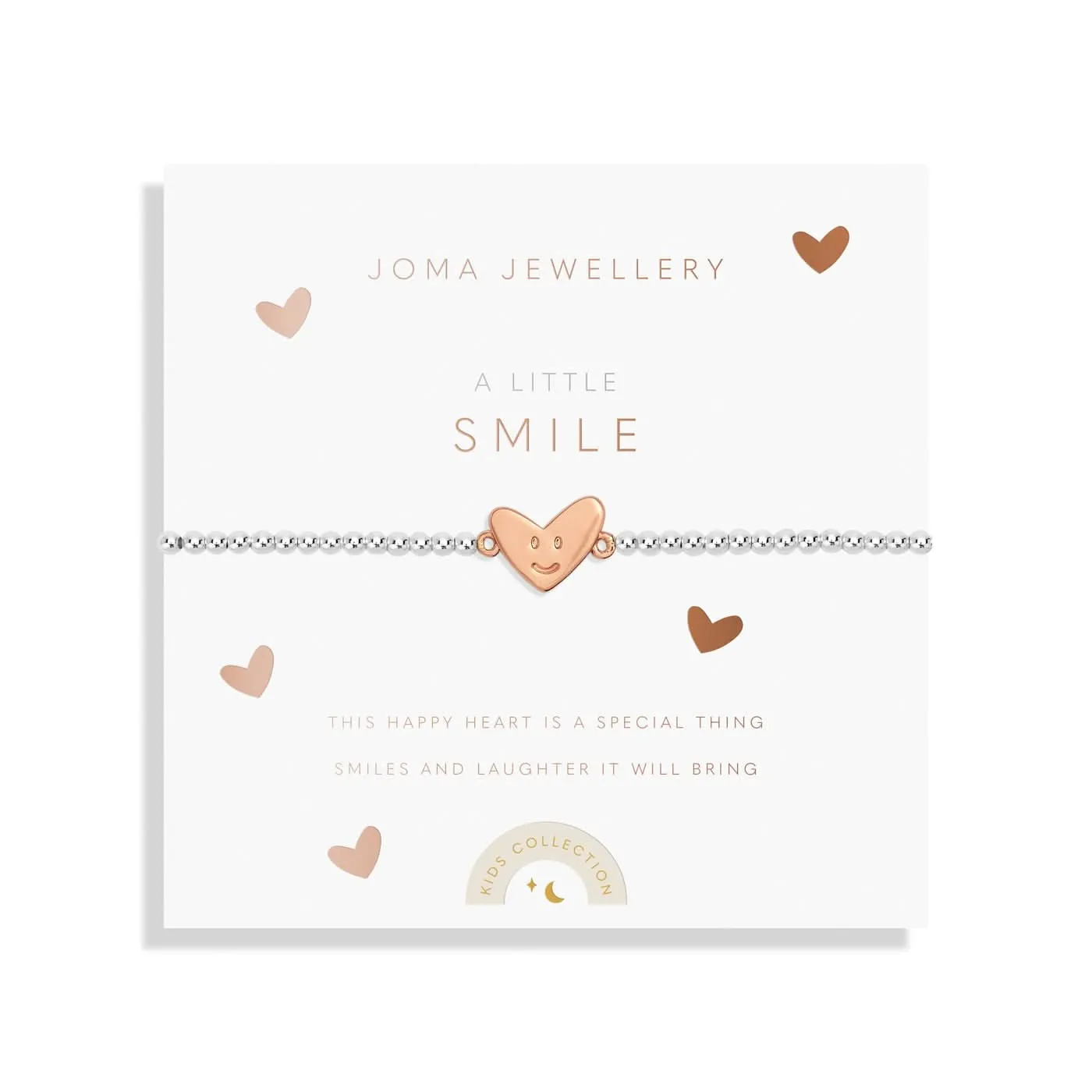 Kids A Little Smile Silver Rose Gold Plated Bracelet C765 Joma Jewellery