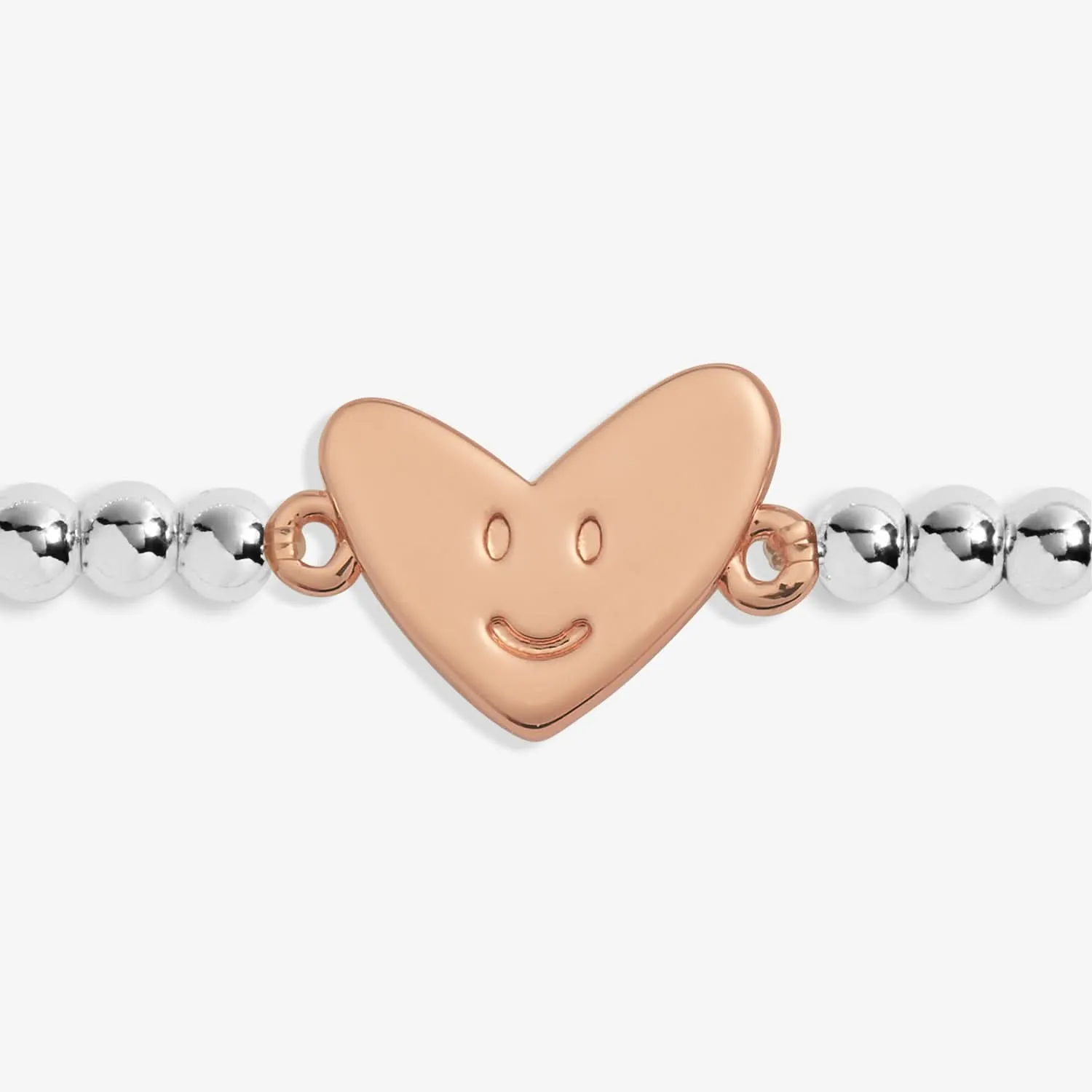 Kids A Little Smile Silver Rose Gold Plated Bracelet C765 Joma Jewellery