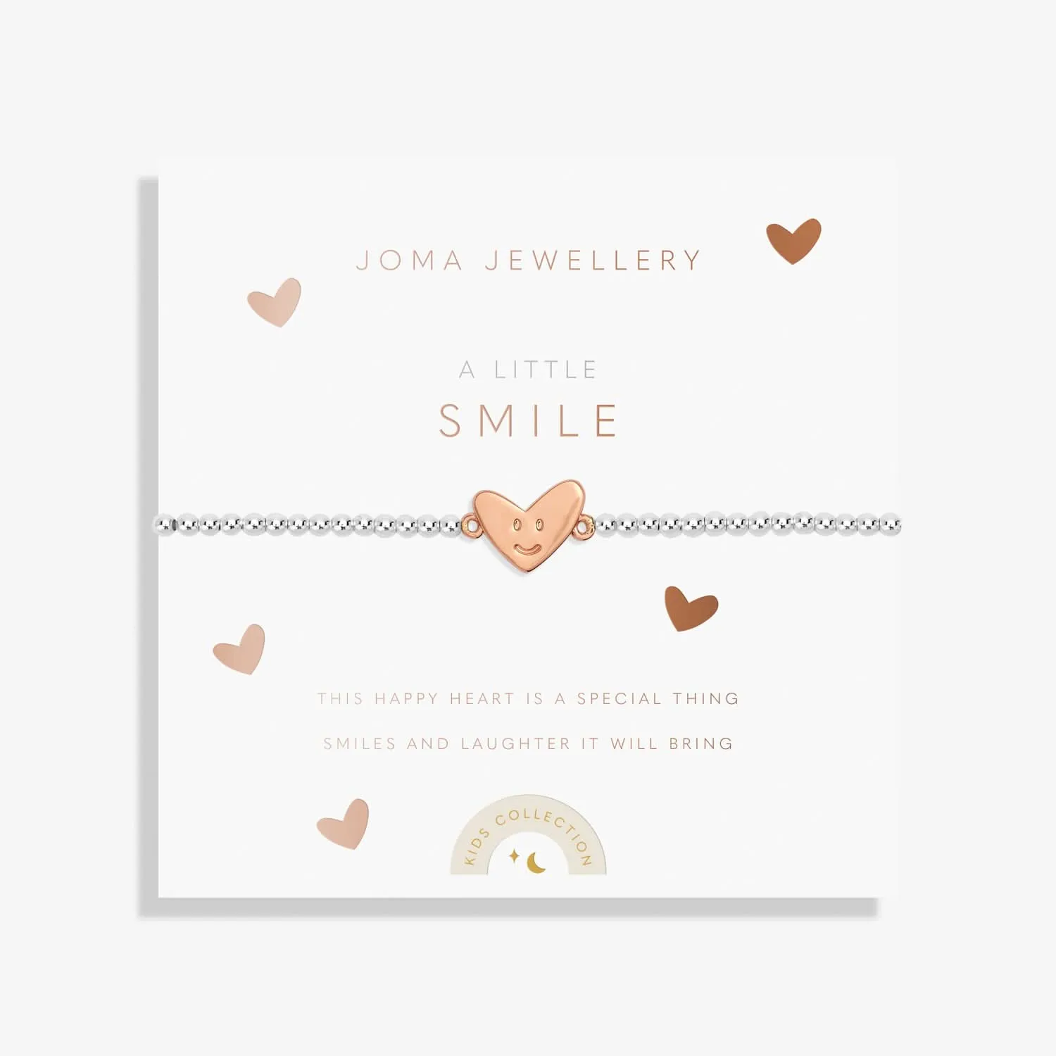 Kids A Little Smile Silver Rose Gold Plated Bracelet C765 Joma Jewellery